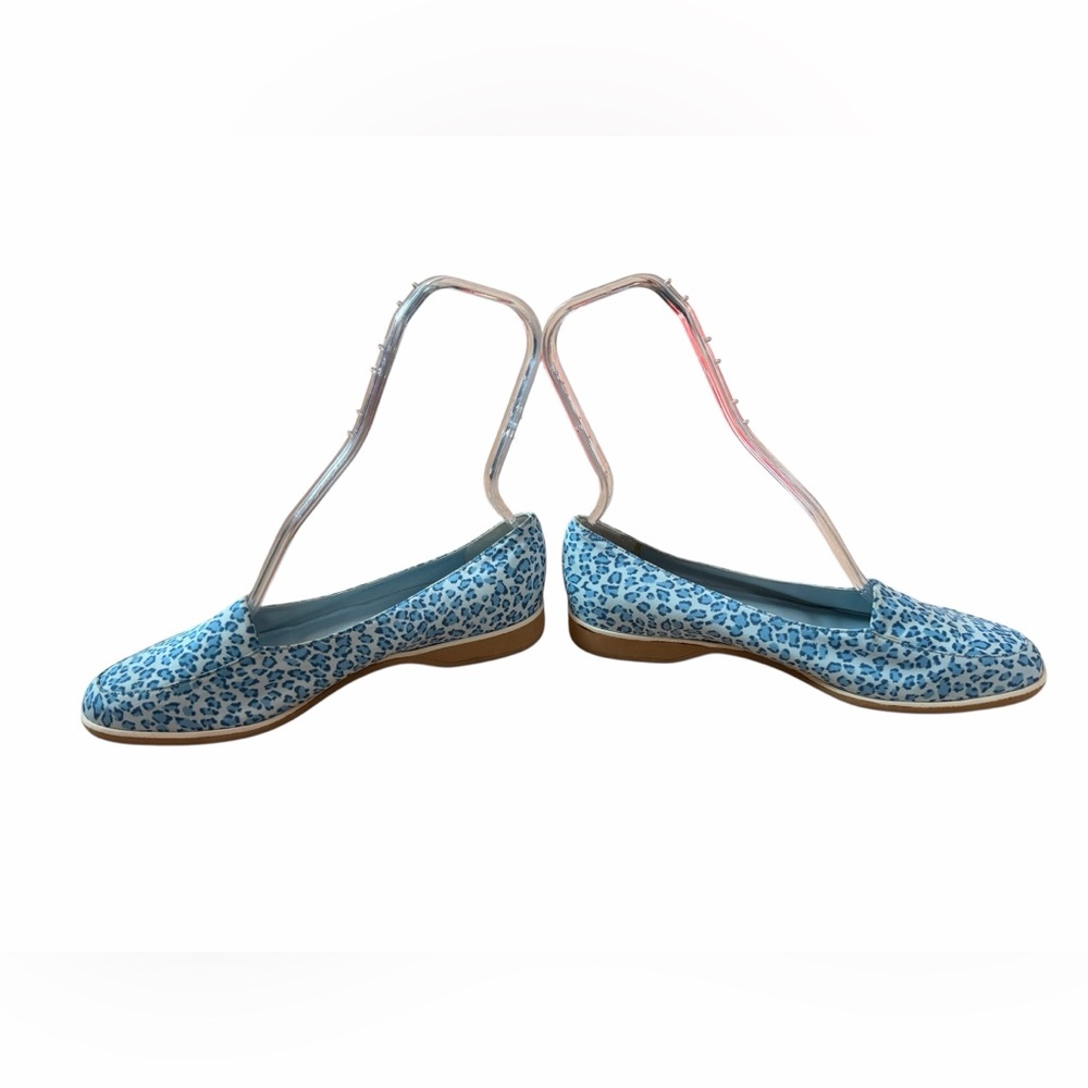 Bottega Veneta Made in Italy Blue Leopard Fabric Slip On Loafers Women’s Sz 8 - Picture 12 of 13